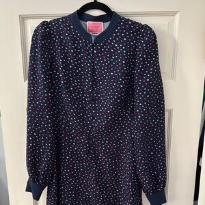 Kate Spade Navy Dress with Kissing Lip Pattern